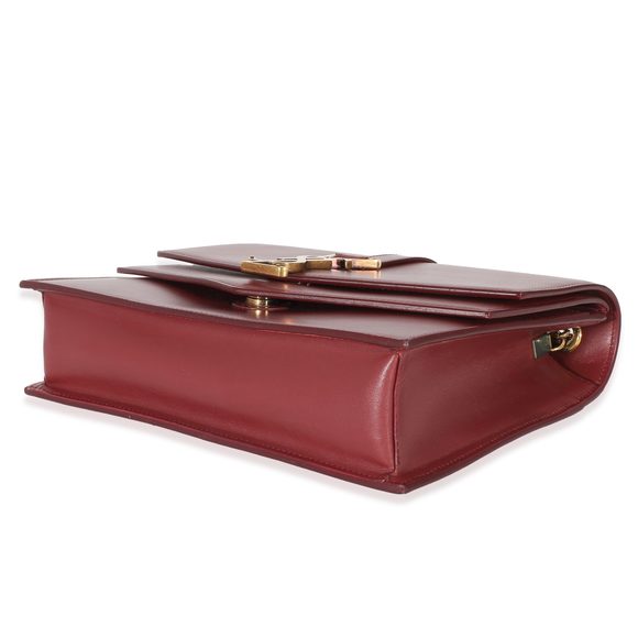 Saint Laurent Burgundy Smooth Leather Medium Sulpice - Picture 7 of 8